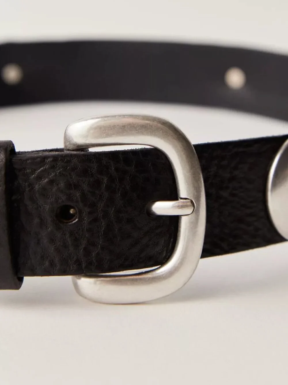 NWT Free People Rhea Leather Belt in Black